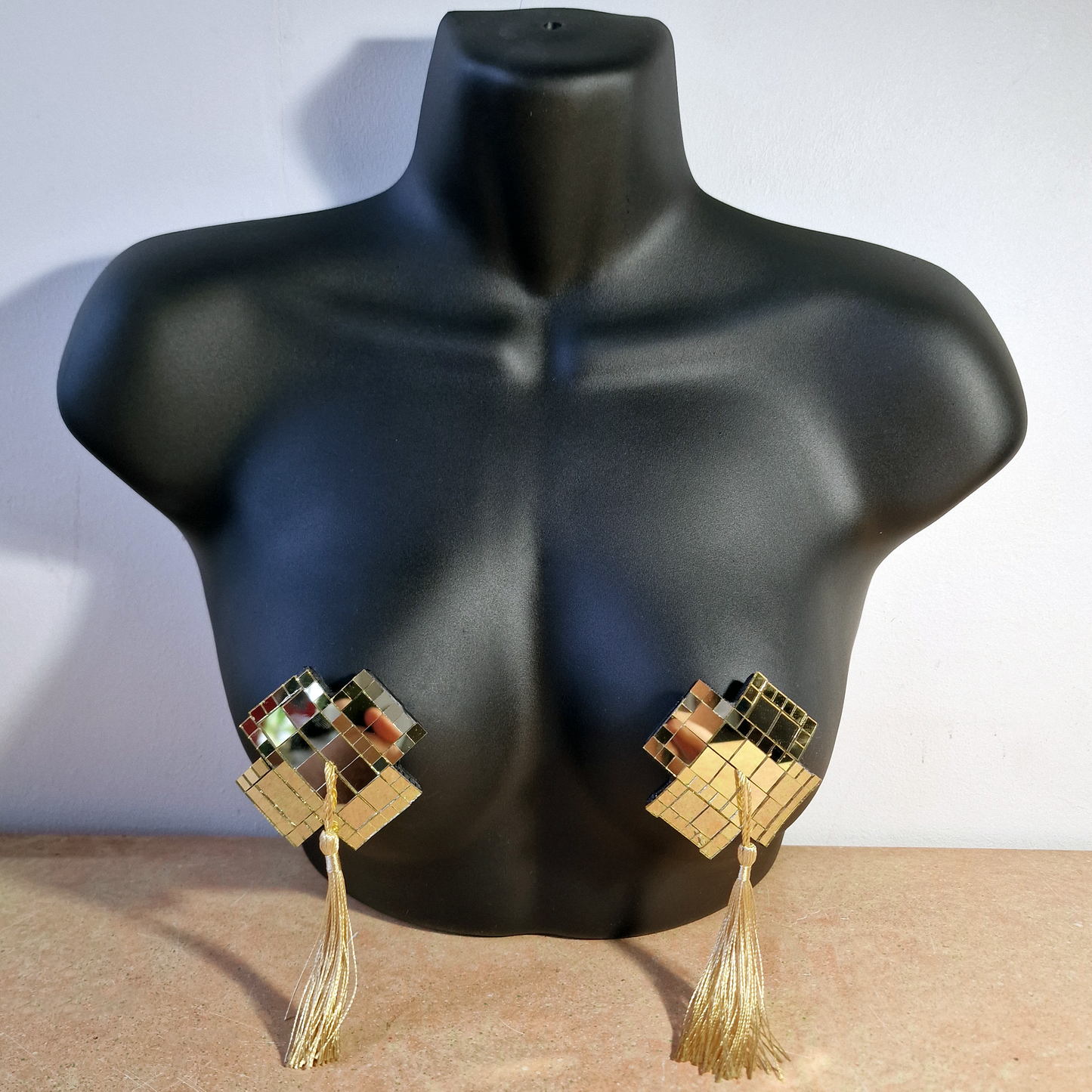 DiSCO NiPS (Cross) - mirror ball nipple tassels / pasties image 2