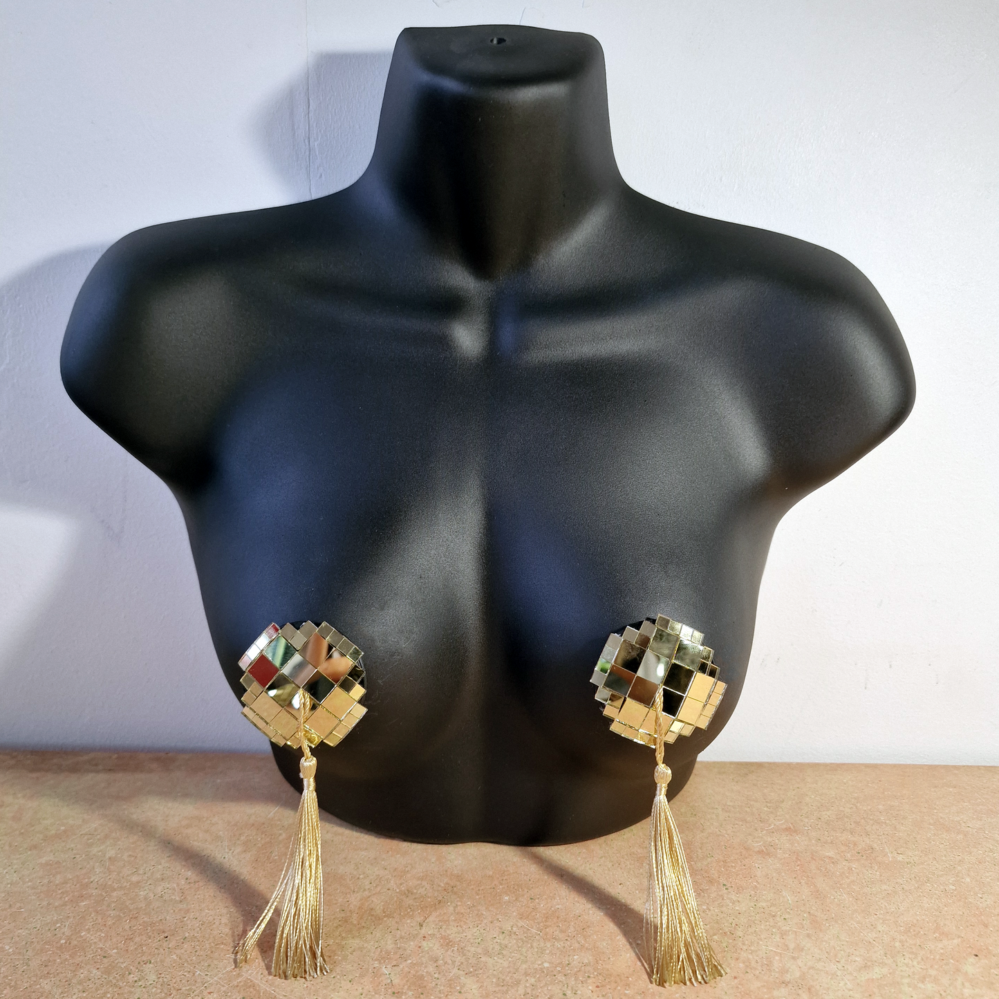 DiSCO NiPS (Round - large tiles) - mirror ball nipple tassels / pasties image 10