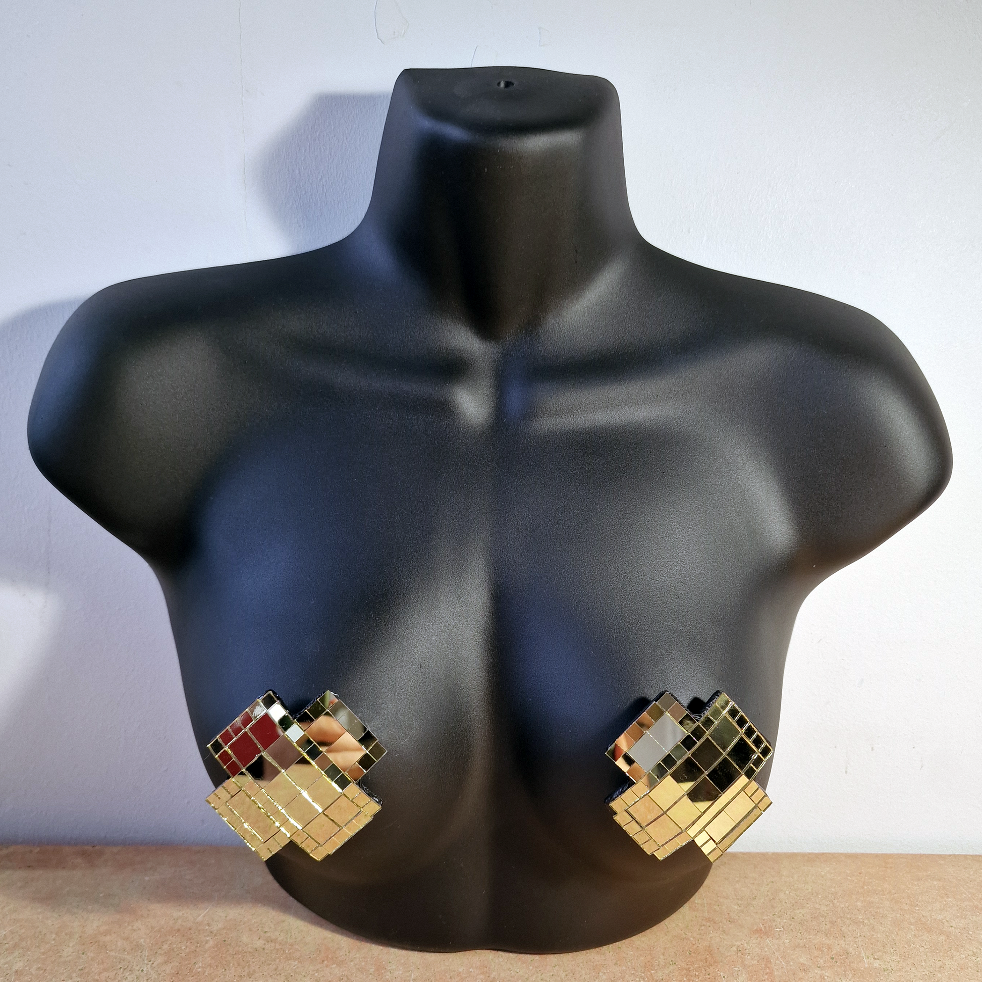 DiSCO NiPS (Cross) - mirror ball nipple tassels / pasties image 3