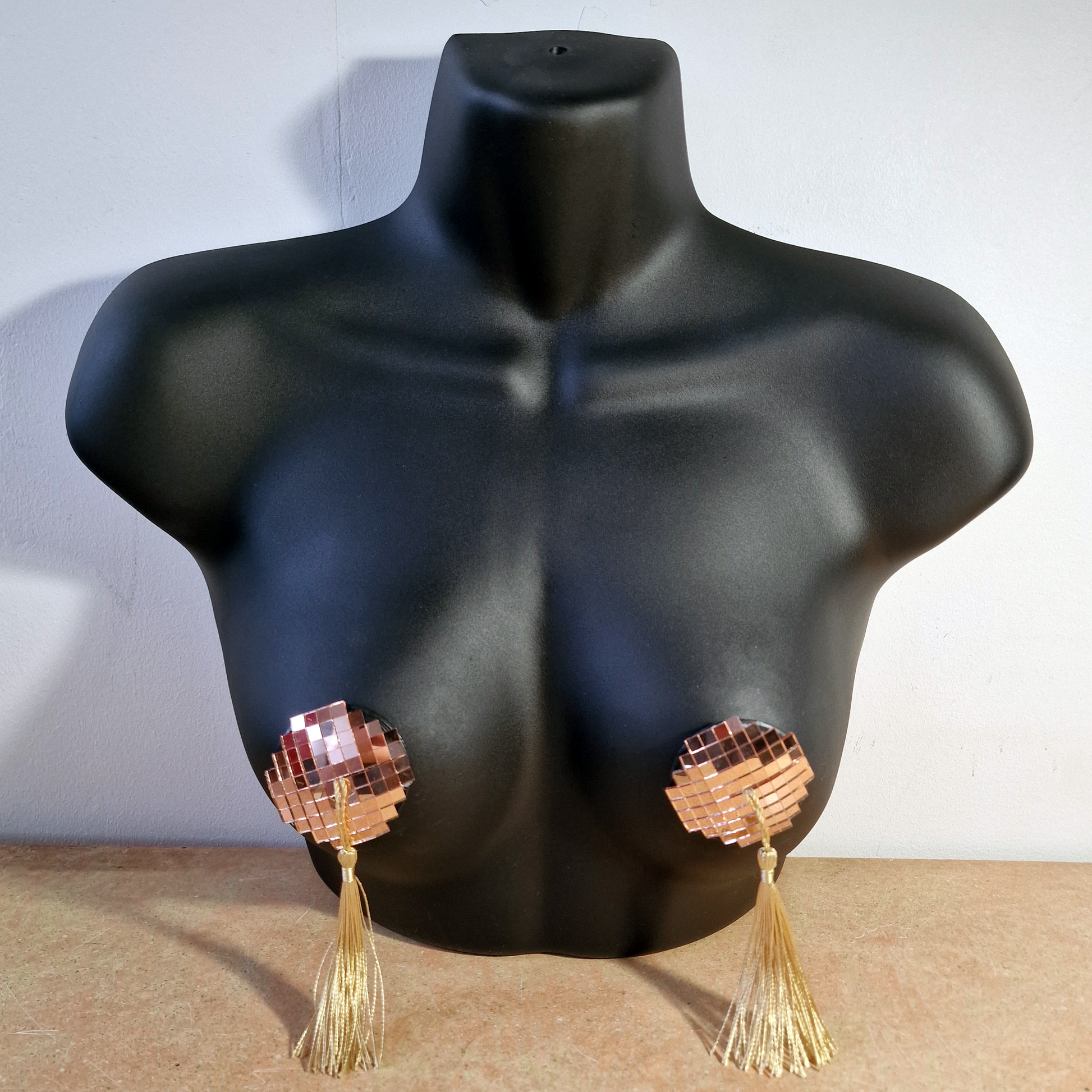 DiSCO NiPS (Round - small tiles) - mirror ball nipple tassels / pasties image 6