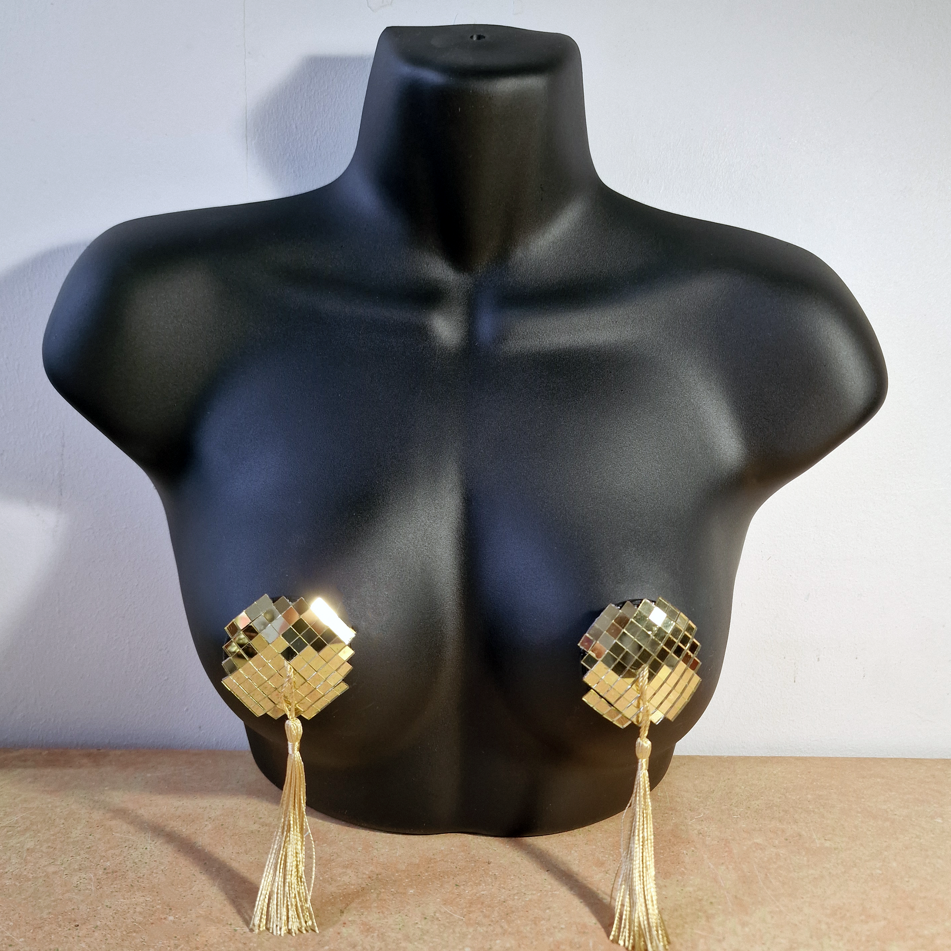 DiSCO NiPS (Round - small tiles) - mirror ball nipple tassels / pasties image 10