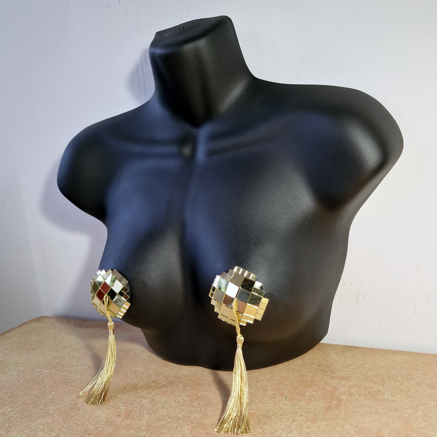 DiSCO NiPS (Round - large tiles) - mirror ball nipple tassels / pasties image 9