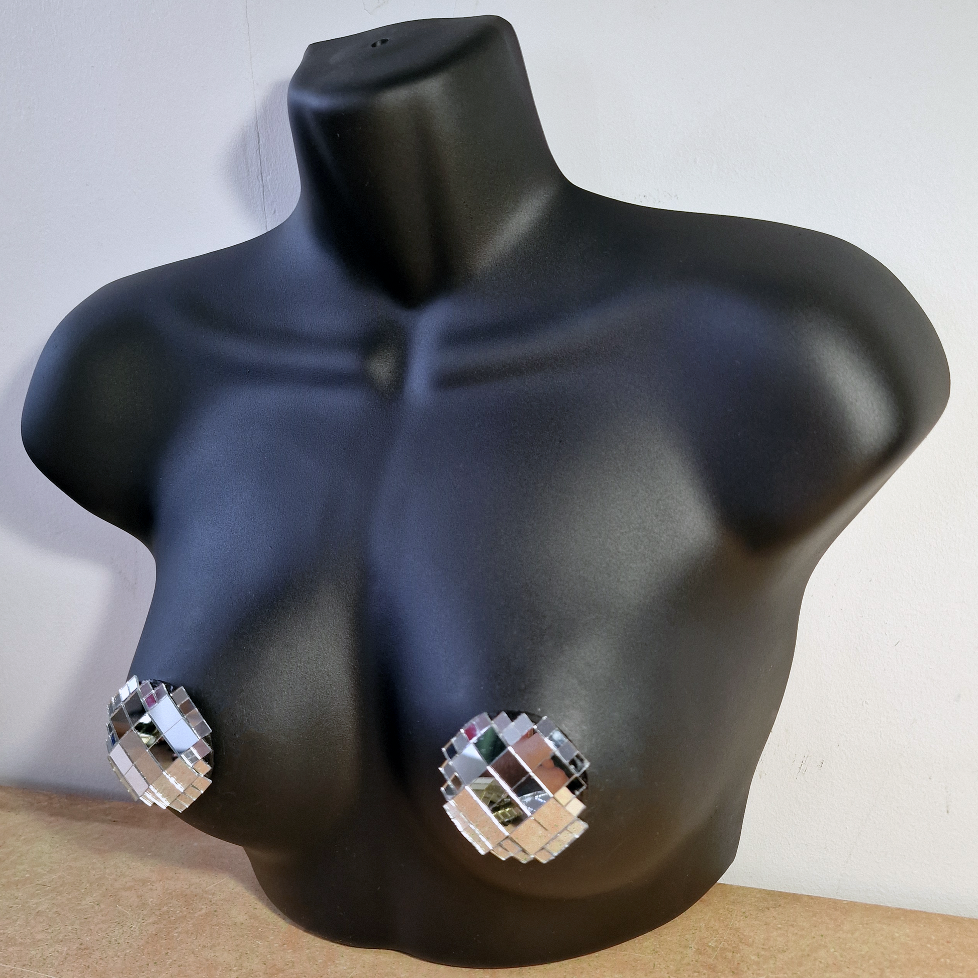 DiSCO NiPS (Round - large tiles) - mirror ball nipple tassels / pasties image 7