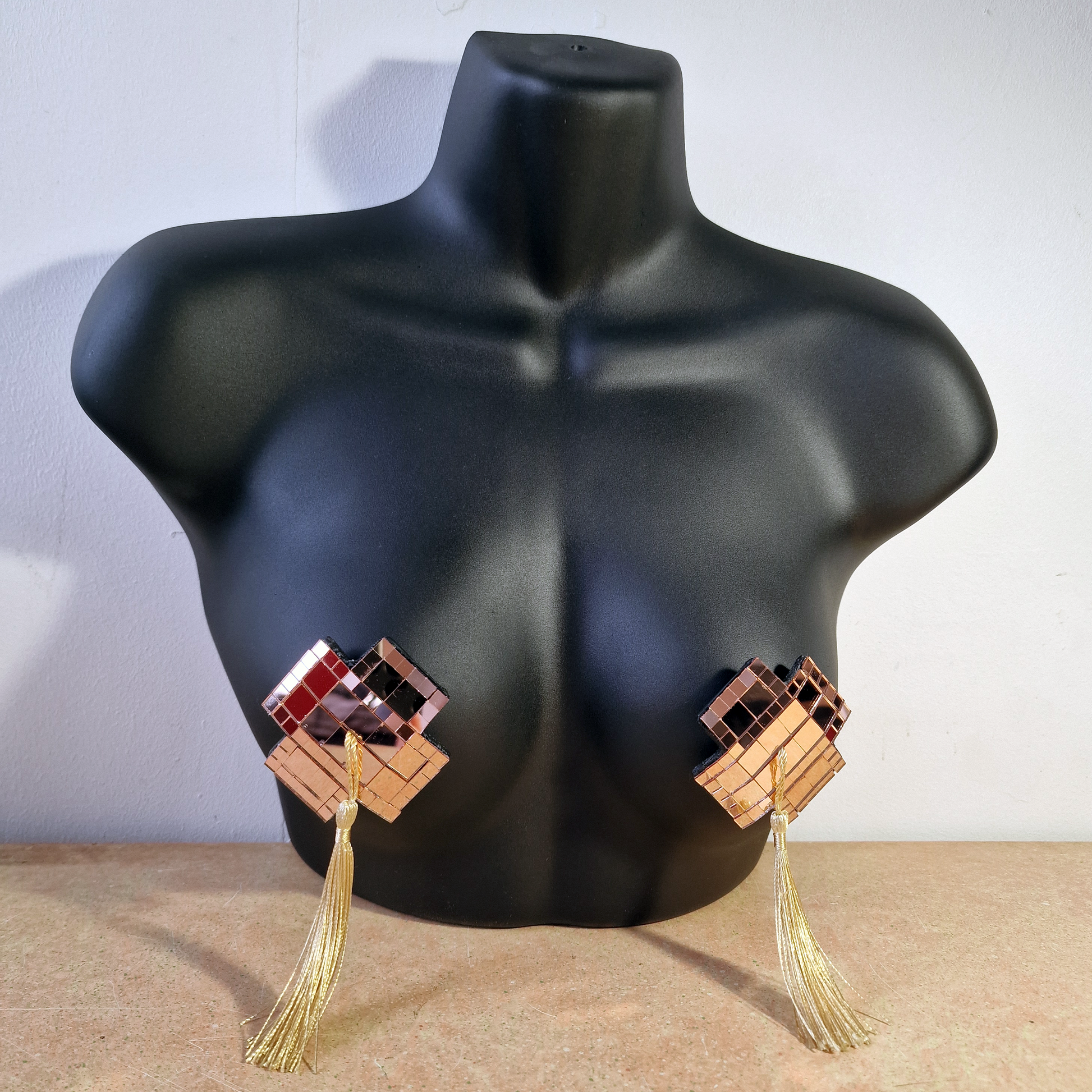 DiSCO NiPS (Cross) - mirror ball nipple tassels / pasties image 10